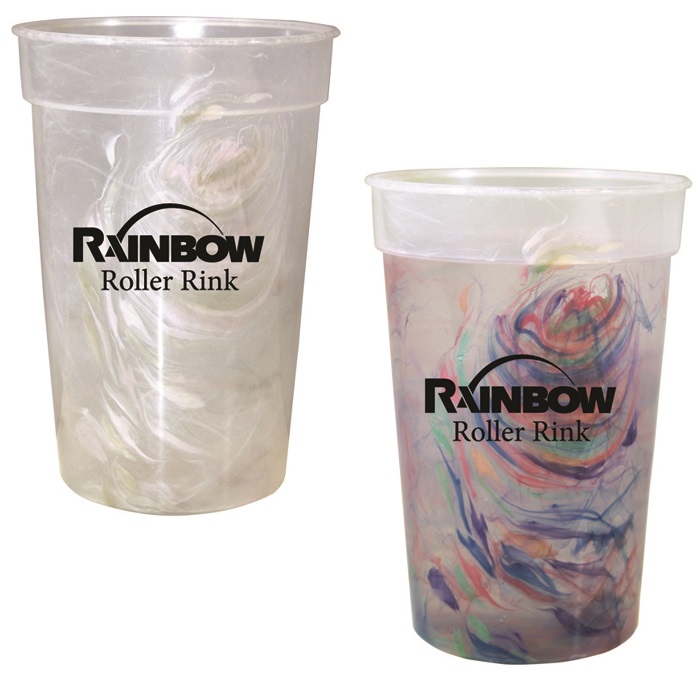 DA71217 17 oz. Rainbow Confetti Mood Cup with C...